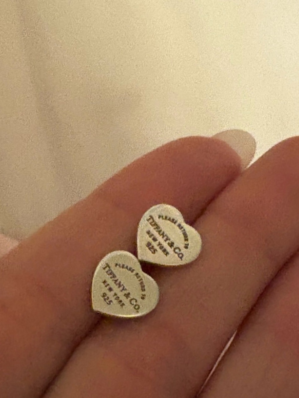 Tiffany & Co. Silver Heart Stud Earrings
